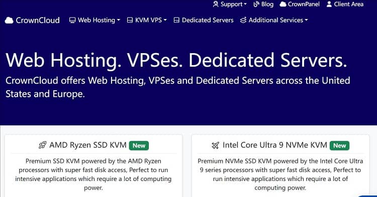 CrownCloud荷兰特价VPS:AMD EPYC+10Gbps,月付仅$5享6GB内存